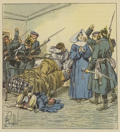 Les Prussiens a lambulance du boulevard Negrier 作： after Louis Charles Bombled