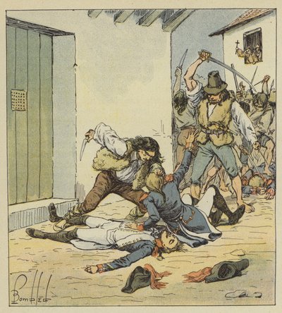 ヴェローナでのフランス人虐殺 作： after Louis Charles Bombled