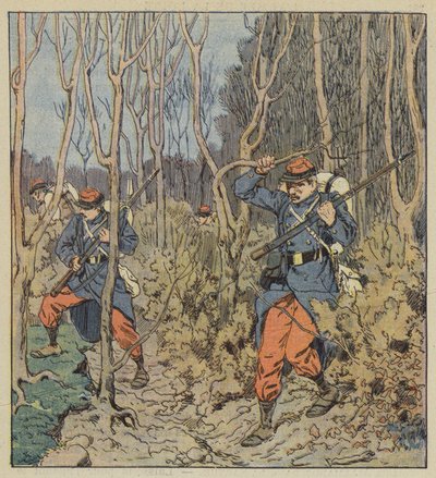 森の中の兵士たち 作： after Louis Charles Bombled