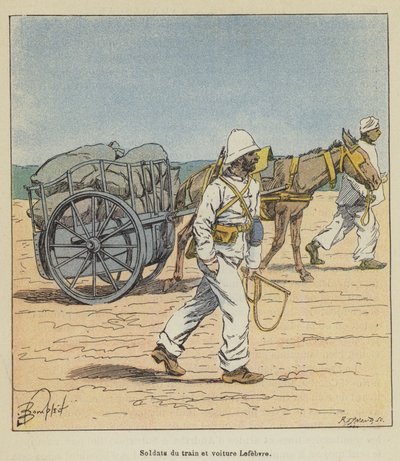 ルフェーブルの電車と車の兵士 作： after Louis Charles Bombled