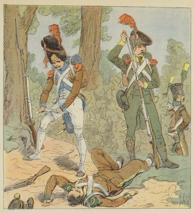 イタリア軍、ピエモンテ軍団、戦闘歩兵、1806年、イタリック軍、1800年 作： after Louis Charles Bombled