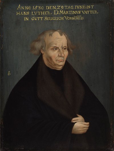 ハンス・ルターの肖像、1700年頃 作： after Lucas Cranach the Elder
