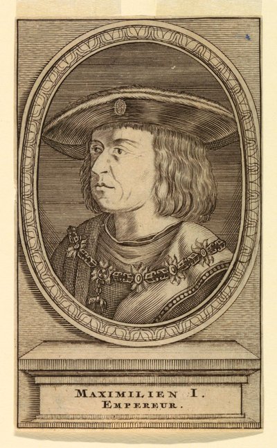 マクシミリアン1世の肖像（1459-1519） 作： after Lucas van Leyden