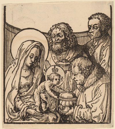魔術師の崇拝 作： after Lucas van Leyden