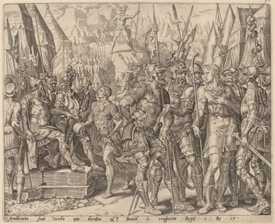 ゴリアテの挑戦に関連するダビデの兄弟 作： after Maerten van Heemskerck