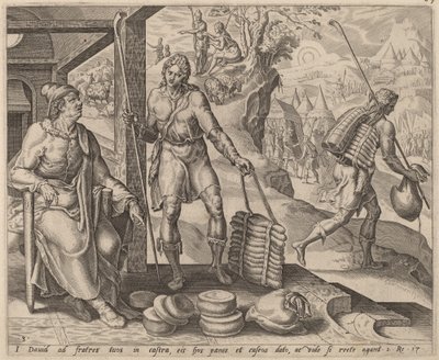 デイビッドをキャンプに送るジェシー 作： after Maerten van Heemskerck