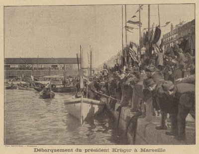マルセイユに到着したトランスバールのクルーガー大統領 作： after Nadar