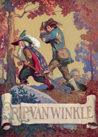 Rip Van Winkleの表紙イラスト 作： after Newell Convers Wyeth