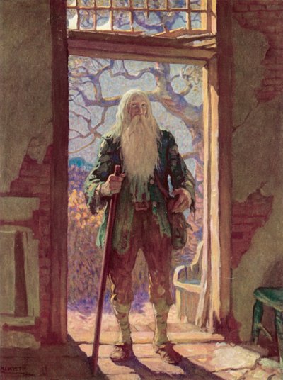 Rip Van Winkleのイラスト 作： after Newell Convers Wyeth