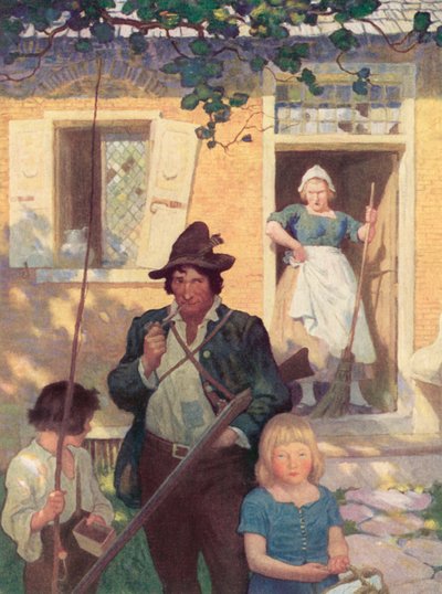 Rip Van Winkleのイラスト 作： after Newell Convers Wyeth