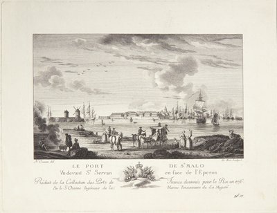 サン・マロ港 (Le port de St. Malo) 作： after Nicolas Marie Ozanne