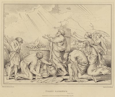 ノアの犠牲、創世記 作： after Nicolas Poussin