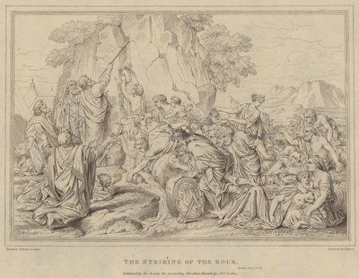 岩の打撃、出エジプト記 作： after Nicolas Poussin