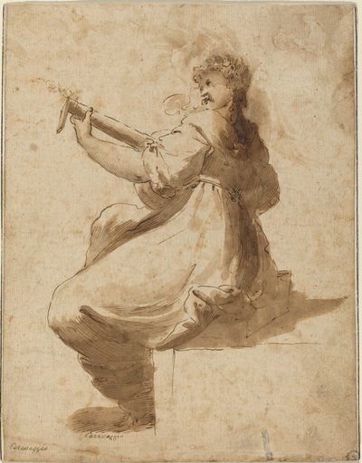 リュート奏者 作： after Orazio Gentileschi