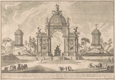 1756 年の中国の Seconda Macchina: The Temple of Ceres 作： after Paolo Posi Giuseppe Pozzi