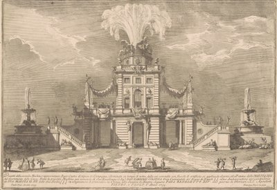 1755 年の中国の Seconda Macchina: ロイヤル ハンティング ロッジ 作： after Paolo Posi Giuseppe Vasi