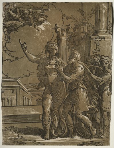 ティブルティンのシビルと皇帝アウグストゥス 作： after Parmigianino