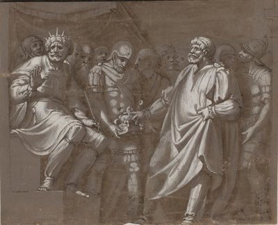 ポルセナの前のムキウス・スカエヴォラ 作： after Polidoro da Caravaggio