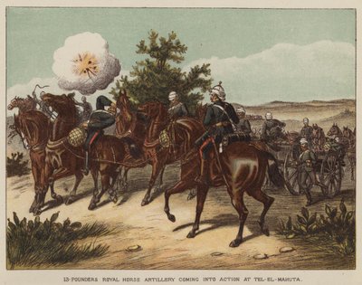 13ポンド砲の高馬砲がテルエルマフタで活動開始 作： after Richard Simkin