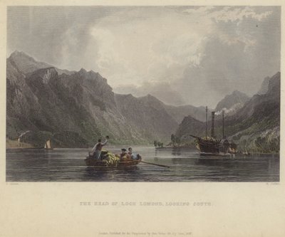 南を見るローモンド湖の頭 作： after Thomas Allom