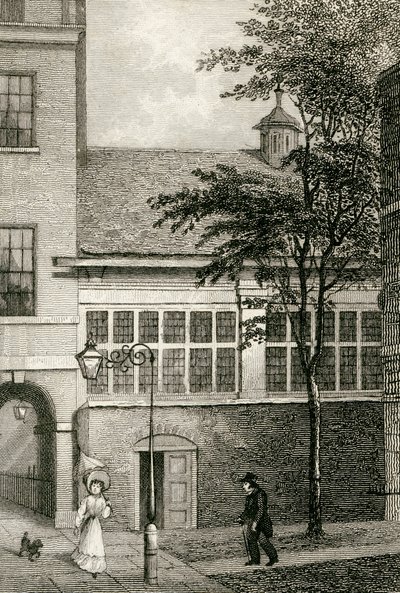 バーナーズインホール、1830 作： Thomas Hosmer after Shepherd