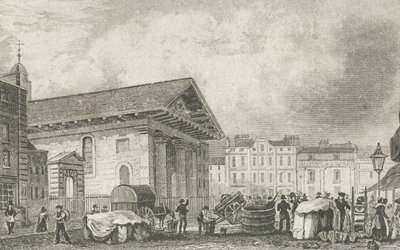 セントポールズコベントガーデン、1810年頃 作： Thomas Hosmer after Shepherd