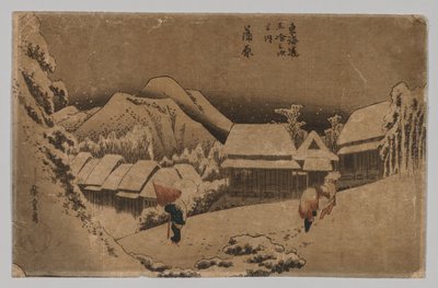 蒲原：夕雪 作： after Utagawa Hiroshige