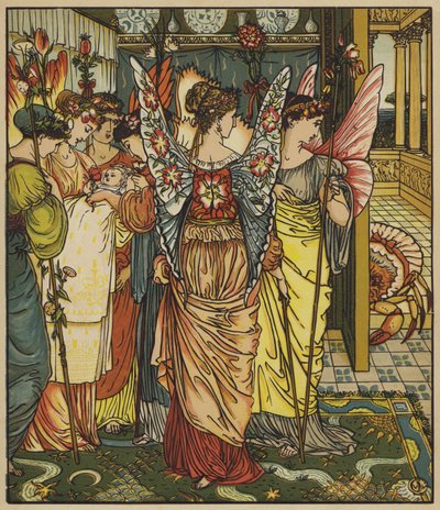 妖精のカニの登場 作： after Walter Crane