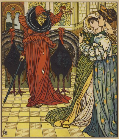 砂漠の妖精の登場 作： after Walter Crane