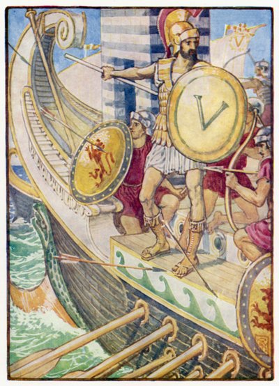 彼はすべての矢のターゲットになりました 作： after Walter Crane