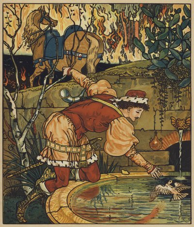 光る森のシェリ王子 作： after Walter Crane