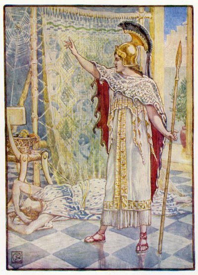 彼女は彼女をクモに変えた 作： after Walter Crane