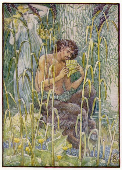 甘い、ピアスの甘いはパンパイプの音楽でした 作： after Walter Crane