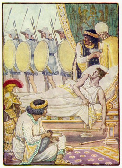 彼らが通り過ぎるように彼は努力して彼らを見ました 作： after Walter Crane