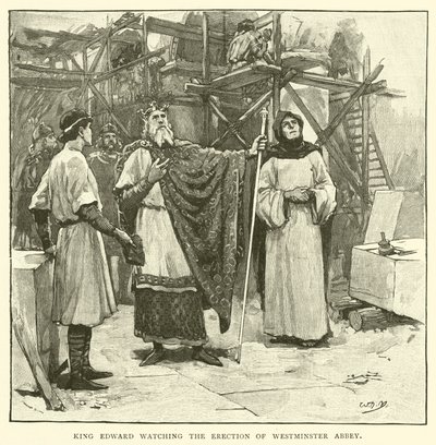 ウェストミンスター寺院の建立を見るエドワード王 作： after William Henry Margetson