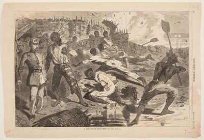 反乱軍塹壕の砲弾 作： after Winslow Homer