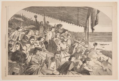 私たちの水飲み場 – サラトガでの競馬 作： after Winslow Homer