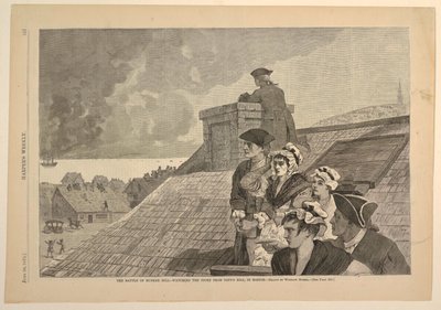 バンカー ヒルの戦い – ボストンのコップズ ヒルから戦いを眺める 作： after Winslow Homer