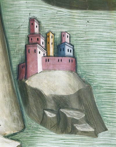 ヨブのしもべの殺害と群れの誘拐、旧約聖書の物語の場面 作： also Manfredi de Battilori Bartolo di Fredi