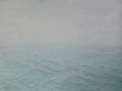 霧の中の囁き》2019年、パネルに油彩と金箔 作： angus hampel