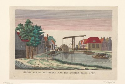 ディーマーブルグの砲台、1787 年 ディーマー橋のバッテリーの眺め 1787 (オブジェクトのタイトル) 1787 年のアムステルダム周辺のバッテリー (ドイツ語のコピー) (シリーズ タイトル) 作： anonymous (attributed to)