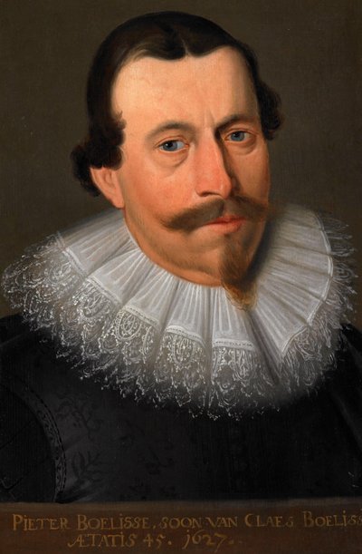 Pieter Claesz Boelens (以前は Pieter Boelisse と題されていた) の肖像 作： anonymous (copy after)
