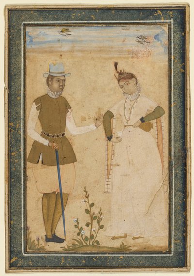 ヨーロッパのカップル 作： attributed to Ali Riza, the "Bodleian Painter"
