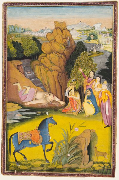 シリンの死の虚偽のニュースを聞いた後、ファルハドは自殺した 作： attributed to Amar Das Bhatti