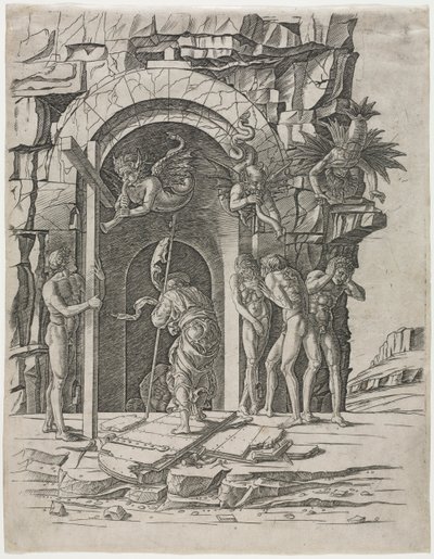 リンボへの降下 作： attributed to Andrea Mantegna