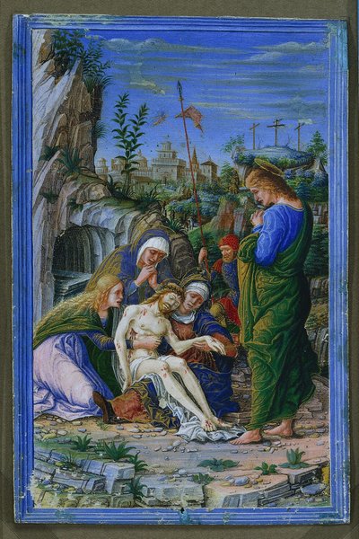 時の本の一枚の葉: ピエタ 作： attributed to Francesco dai Libri