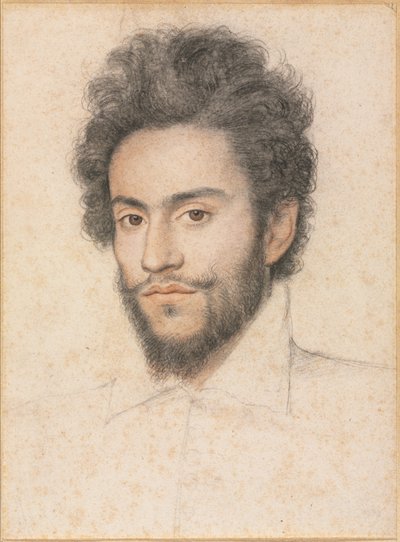 あごひげを生やした若い男 作： attributed to François Quesnel