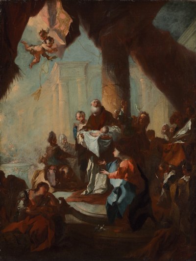 「神殿でのキリストの贈呈」のための習作（サン・ウルリッヒ、ウィーン） 作： attributed to Franz Anton Maulbertsch