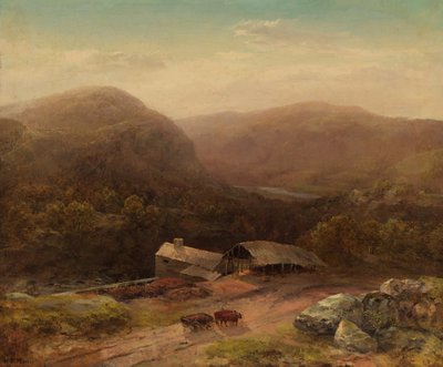 フーサトニック・バレーで 作： attributed to Homer Dodge Martin
