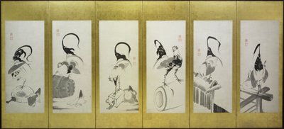 おんどりとめんどり 作： attributed to Itō Jakuchū